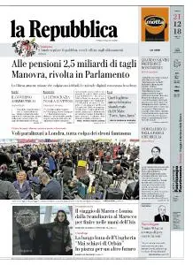 la Repubblica - 21 Dicembre 2018