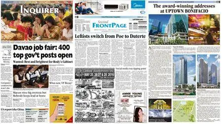 Philippine Daily Inquirer – May 16, 2016