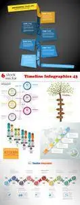 Vectors - Timeline Infographics 43