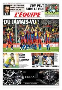 L'Equipe - Mercredi 1er Décembre 2010