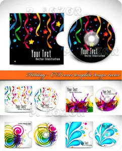 Holiday - CD cover template design vector