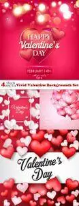 Vectors - Vivid Valentine Backgrounds Set