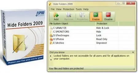 Hide Folders 2009 v3.3.18.605