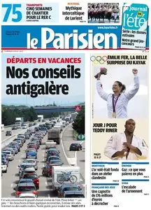 Le Parisien + Cahier Paris du Vendredi 3 Aout 2012
