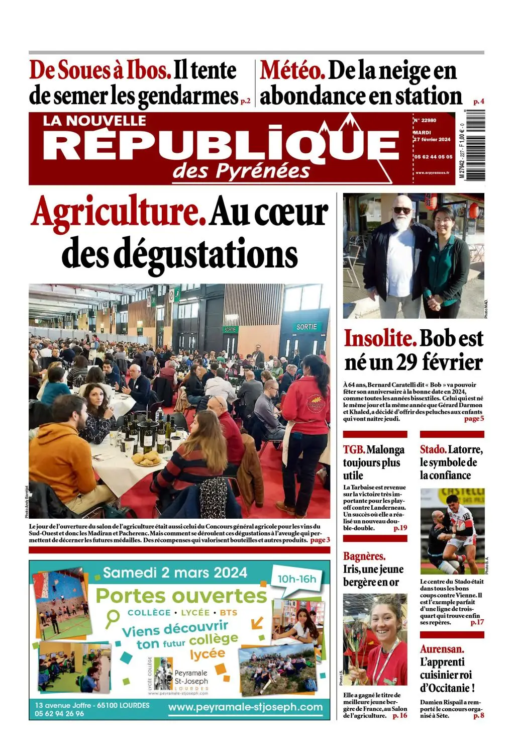 La Nouvelle R Publique Des Pyr N Es 27 F Vrier 2024 AvaxHome   00a9973f 