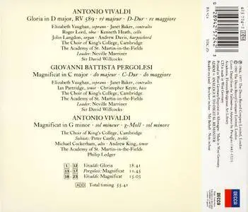 David Willcocks, Philip Ledger, Soloists - Antonio Vivaldi: Gloria, Magnificat; Giovanni Battista Pergolesi: Magnificat (1990)