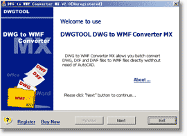 DWGTool DWG to WMF Converter MX v3.85