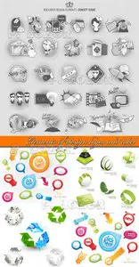 Elements of design logos and labels vector