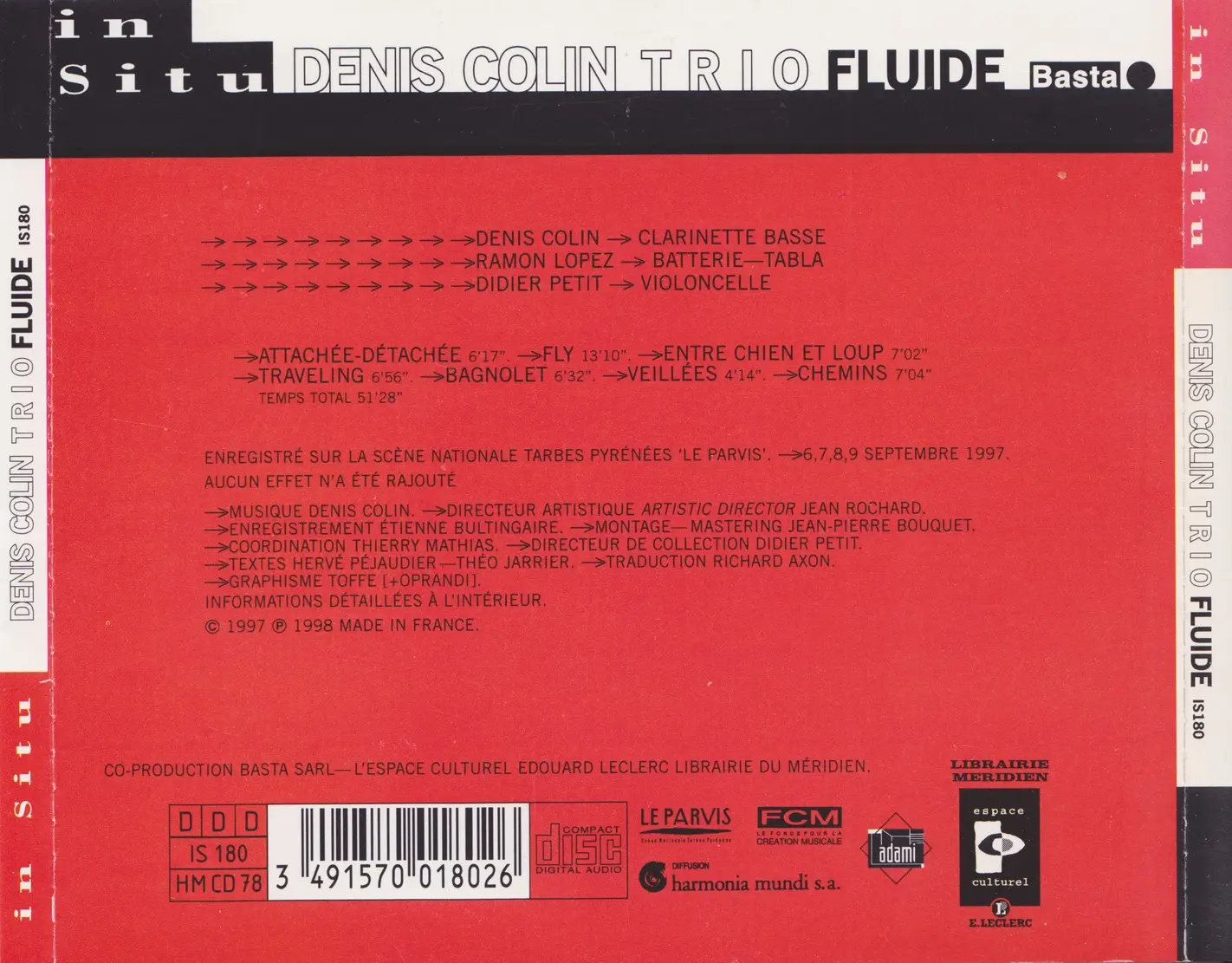 Denis Colin Trio - Fluide (1997) {In Situ ‎IS180} / AvaxHome