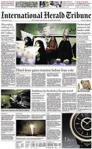 International Herald Tribune Asia from Thursday, 30. May 2013