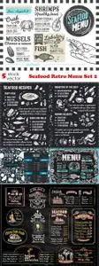 Vectors - Seafood Retro Menu Set 2