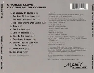 Charles Lloyd - Of Course, Of Course (1965) [ Remastered 2006]
