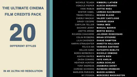 20 Cinema Film Credits Pack - Project for After Effects (VideoHive)