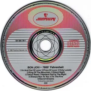 Bon Jovi - 7800° Fahrenheit (1985) {Mercury, West Germany pressing} **[RE-UP]**