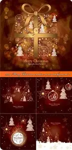 2014 Merry Christmas creative vector backgrounds 8