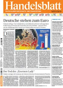 Das Handelsblatt  - Dienstag, 9 April 2013