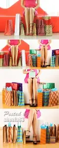 Stock Photo - Shopping Bags & Women's Legs