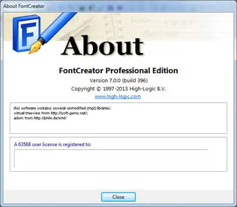High-Logic FontCreator Professional Edition 7.0.0.396