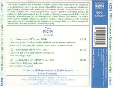 Yves Prin - Dioscures - Ephemeres - Le Souffle d'Iris (2001)