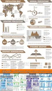 Infographic and diagram design elements vector set 44