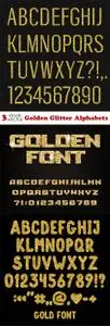 Vectors - Golden Glitter Alphabets