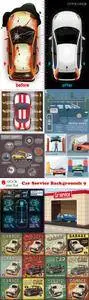 Vectors - Car Service Backgrounds 9