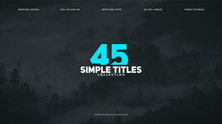 45 Simple Titles - Project for After Effects (VideoHive)