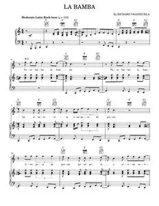 La Bamba - Los Lobos, Ritchie Valens (Piano-Vocal-Guitar)