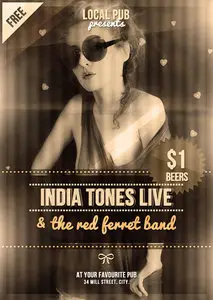 Indie Club Singer Flyer PSD Template