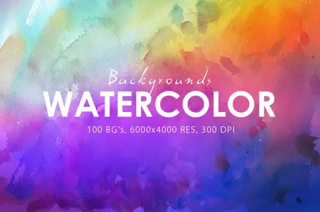 CreativeMarket - 100 Watercolor Backgrounds 2