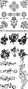 Vectors - Floral Ornament Elements Mix 4