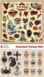 Vectors - Colorful Tattoo Mix