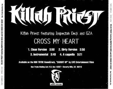 Killah Priest featuring Inspectah Deck & GZA - Cross My Heart (US promo CD5) (1997) {Noo Trybe/Virgin}