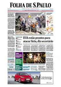 Jornal Folha de São Paulo - 28 de agosto de 2013 - Quarta