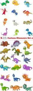 Vectors - Cartoon Dinosaurs Set 4