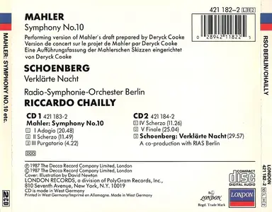 Riccardo Chailly, Radio-Symphonie-Orchester Berlin - Mahler: Symphony No. 10; Schoenberg: Verklärte Nacht (1987)