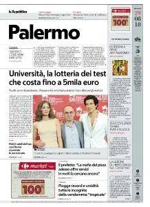 la Repubblica Palermo - 29 Agosto 2018