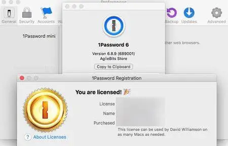 1Password 6.8.9 macOS