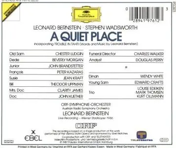 Leonard Bernstein - A quiet place - Leonard Bernstein