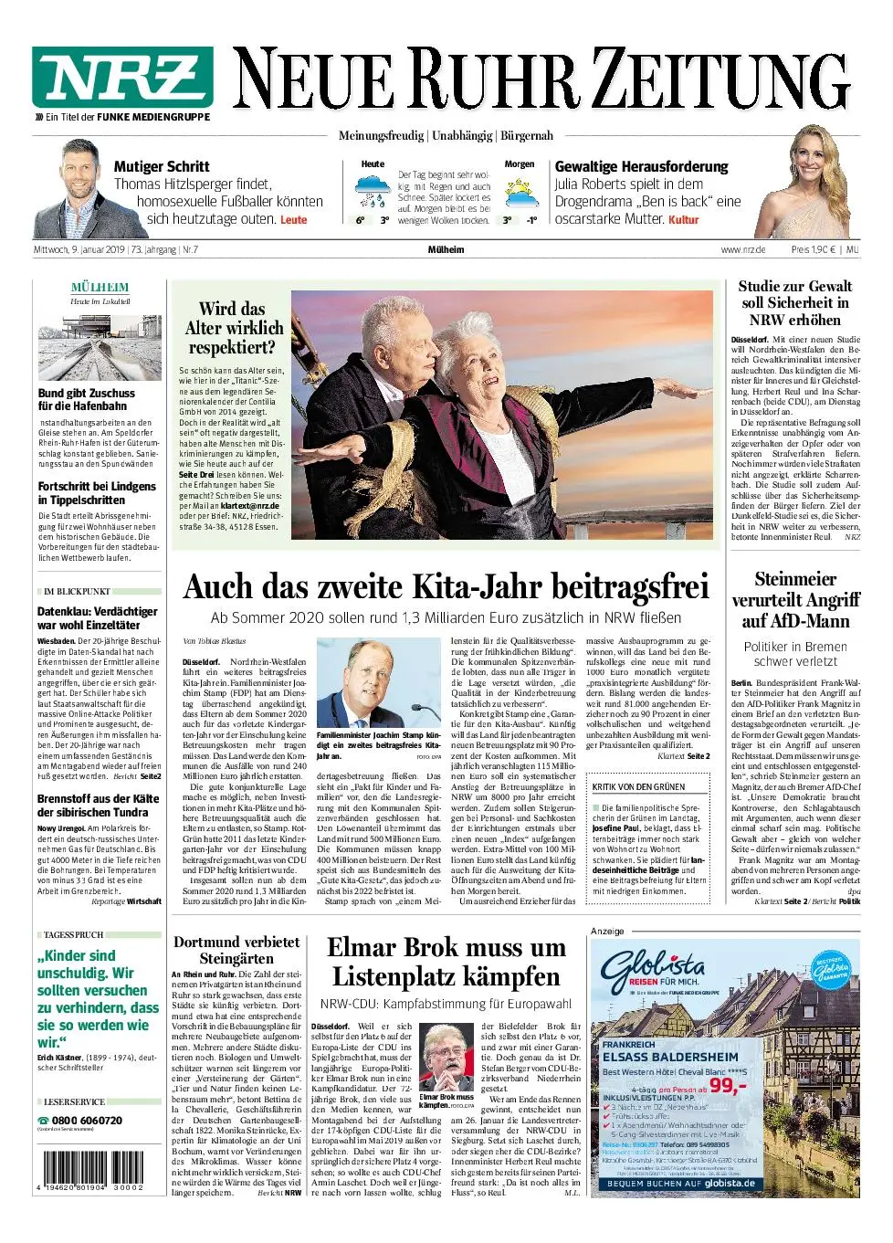 NRZ Neue Ruhr Zeitung Mülheim - 09. Januar 2019