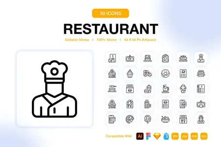 EE - Restaurant Icons NCZ5QTF