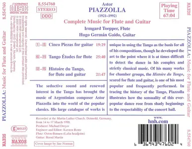 Irmgard Toepper, Hugo Germán Gaido - Astor Piazzolla: Complete Music for Flute and Guitar (2000)