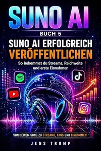 Suno AI erfolgreich veröffentlichen (Band 5): Streams, Reichweite und erste Einnahmen mit KI-Songs aufbauen – Spotify, TikTok