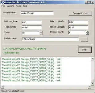 Allallsoft Google Satellite Maps Downloader 6.75