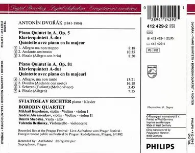 Sviatoslav Richter, Borodin Quartet - Antonín Dvořák: Piano Quintets in A, Op.5 & Op.81 (1985)