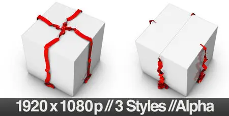 Opening a Wrapped Gift with Alpha Channel - Fold - Motion Graphics (VideoHive)
