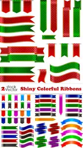 Vectors - Shiny Colorful Ribbons