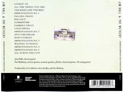 Jim Hall & Pat Metheny - Jim Hall & Pat Metheny (1998) [Remastered 2011]