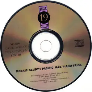 Various Artists - The Pacific Jazz Piano Trios, Mosaic Select (2005) {3CD Set, Mosaic MS-019 rec 1952-1963}