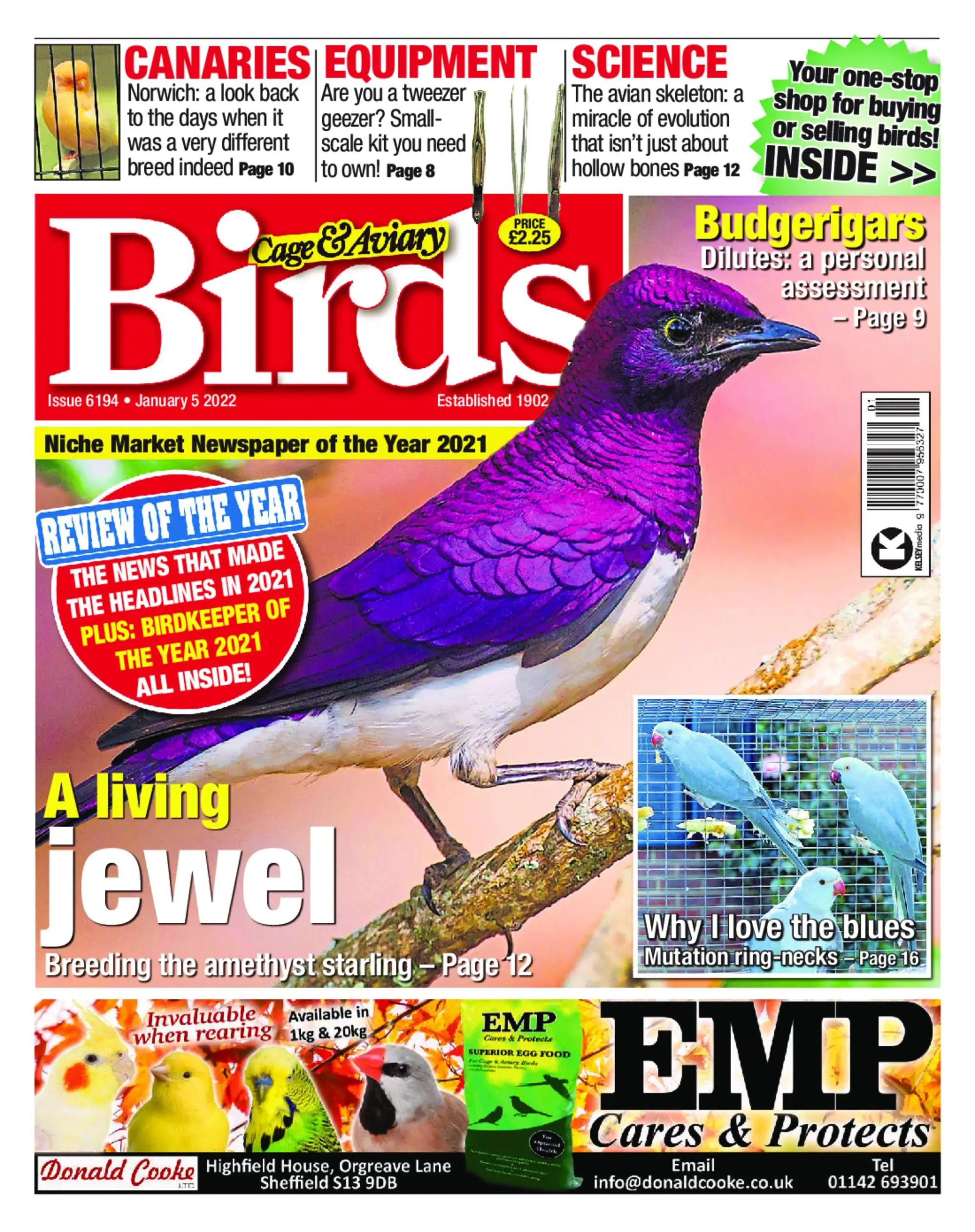 Cage & Aviary Birds – 05 January 2022